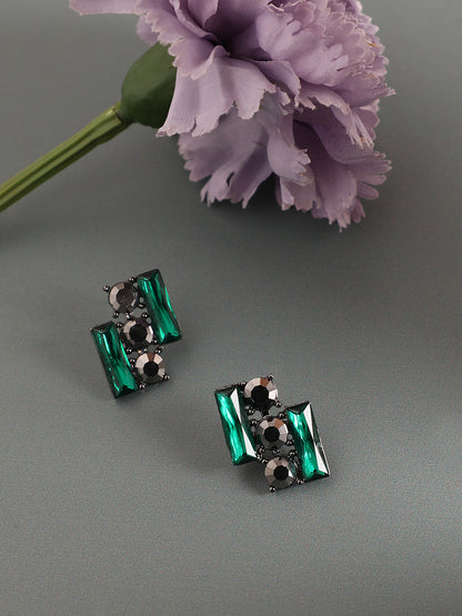 Silver-Plated Contemporary Studs Earrings