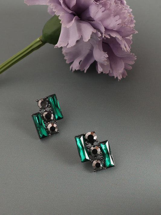 Silver-Plated Contemporary Studs Earrings