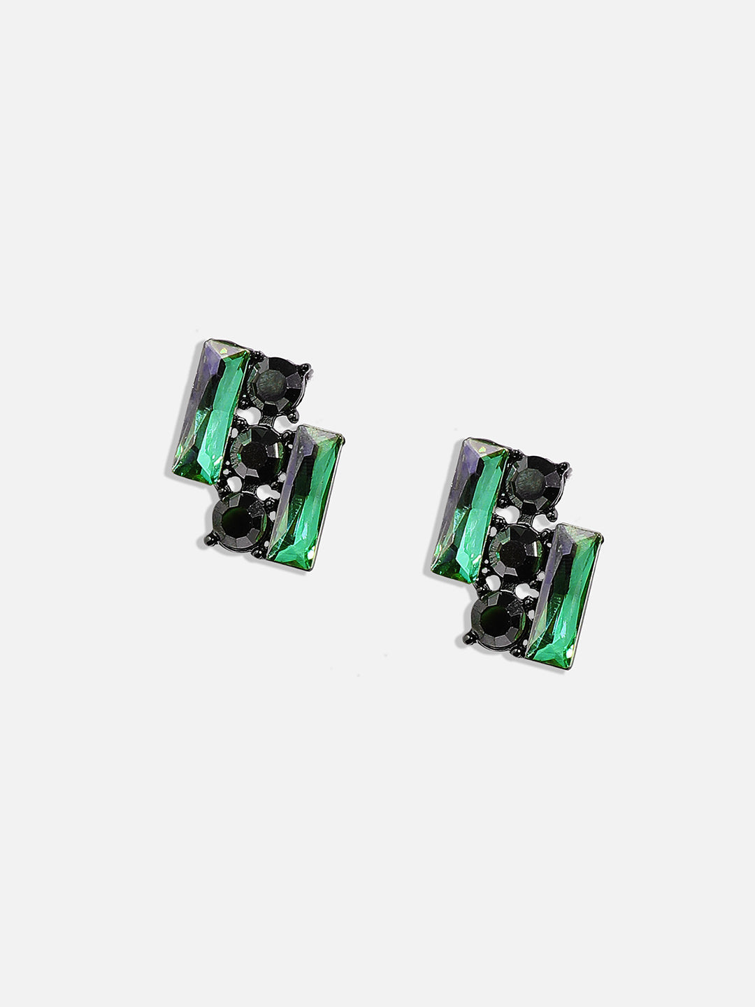 Silver-Plated Contemporary Studs Earrings