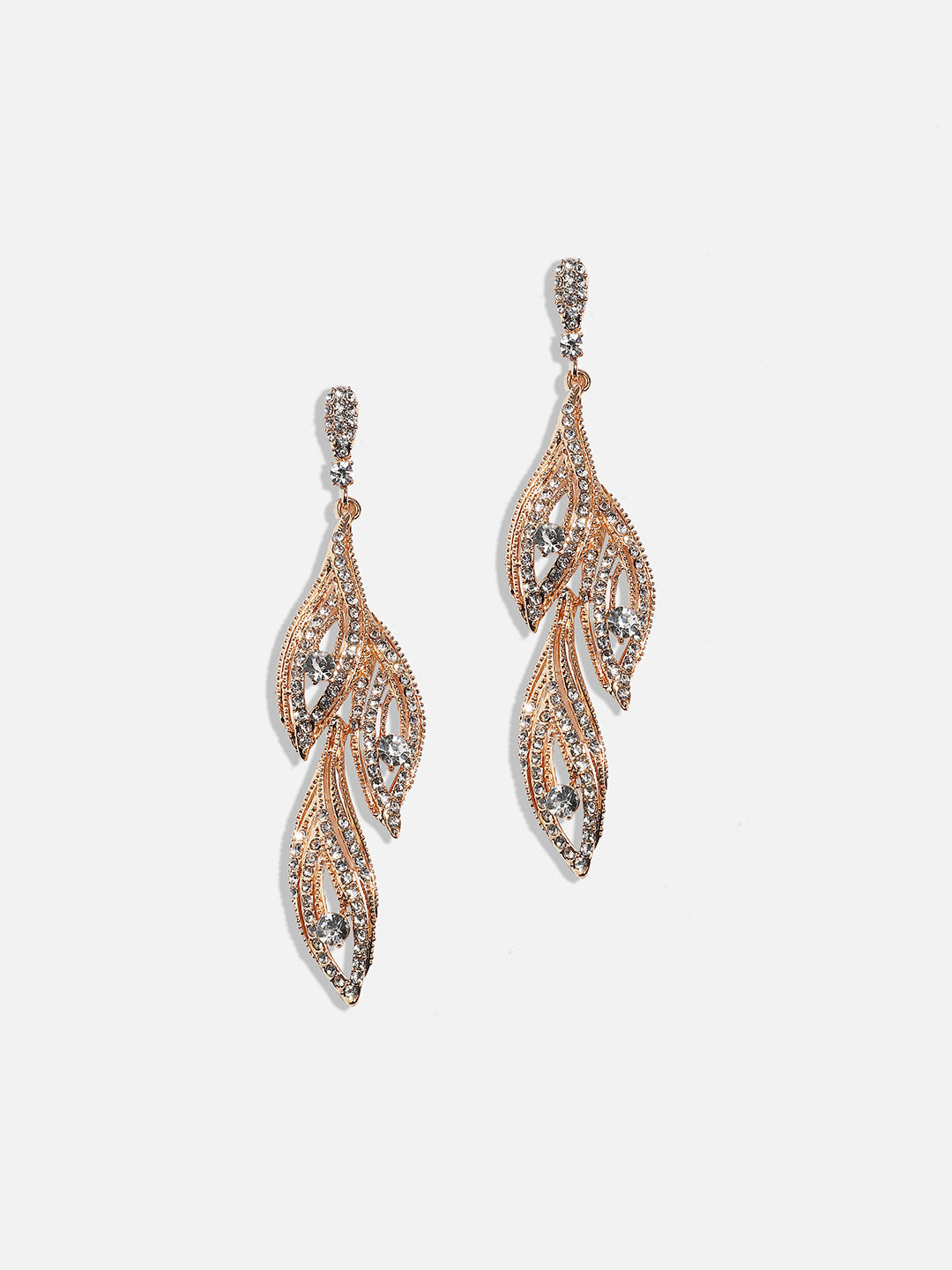 Gold-Plated Contemporary Drop Earrings