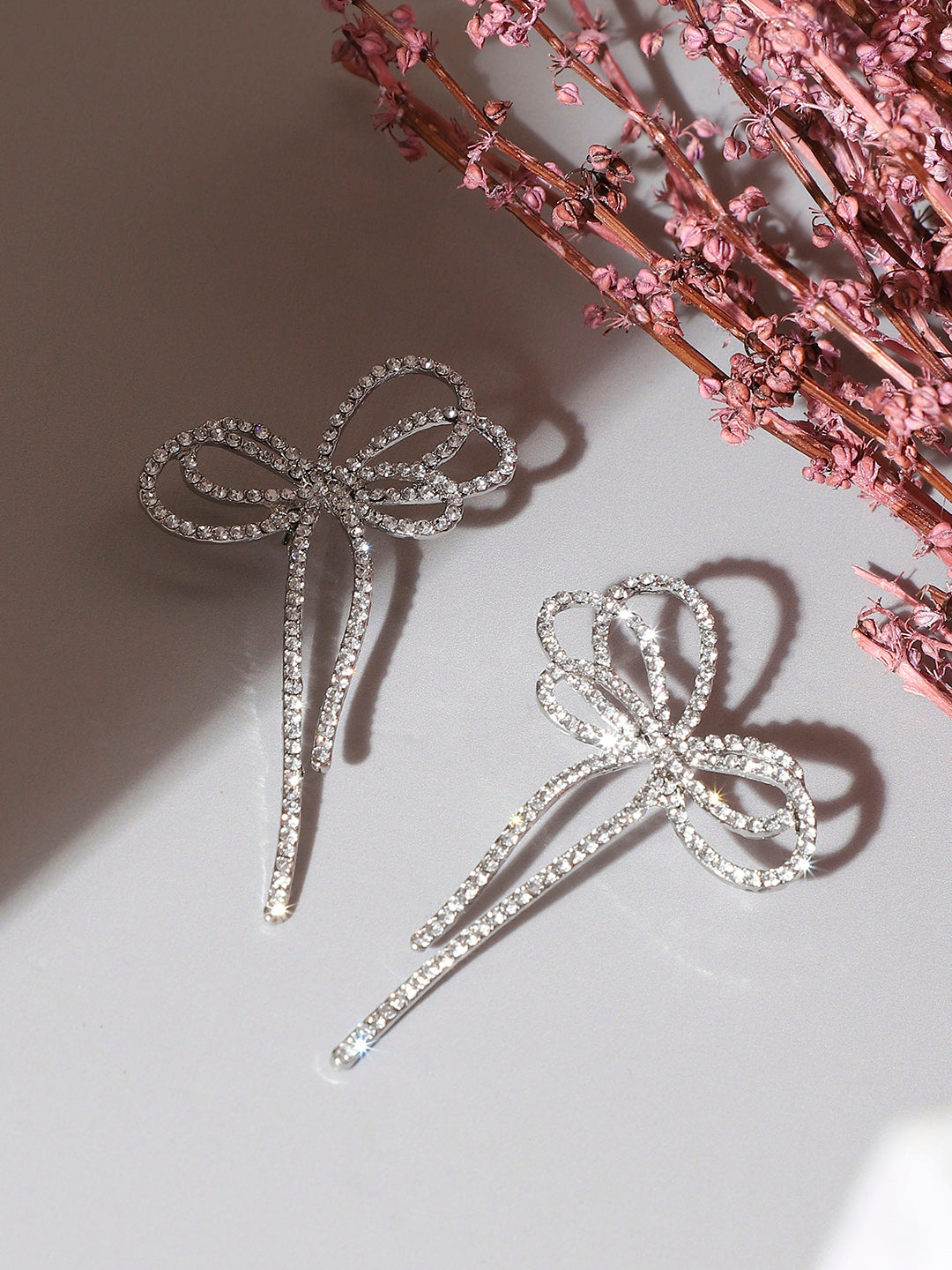 Silver-Plated Drop Earrings