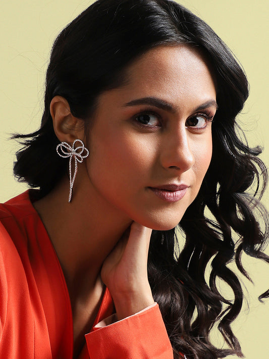 Silver-Plated Drop Earrings