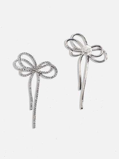 Silver-Plated Drop Earrings