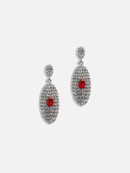 Silver-Plated Contemporary Drop Earrings