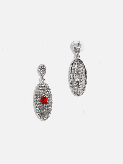 Silver-Plated Contemporary Drop Earrings