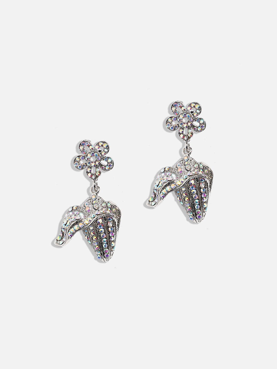 Silver-Plated Contemporary Drop Earrings