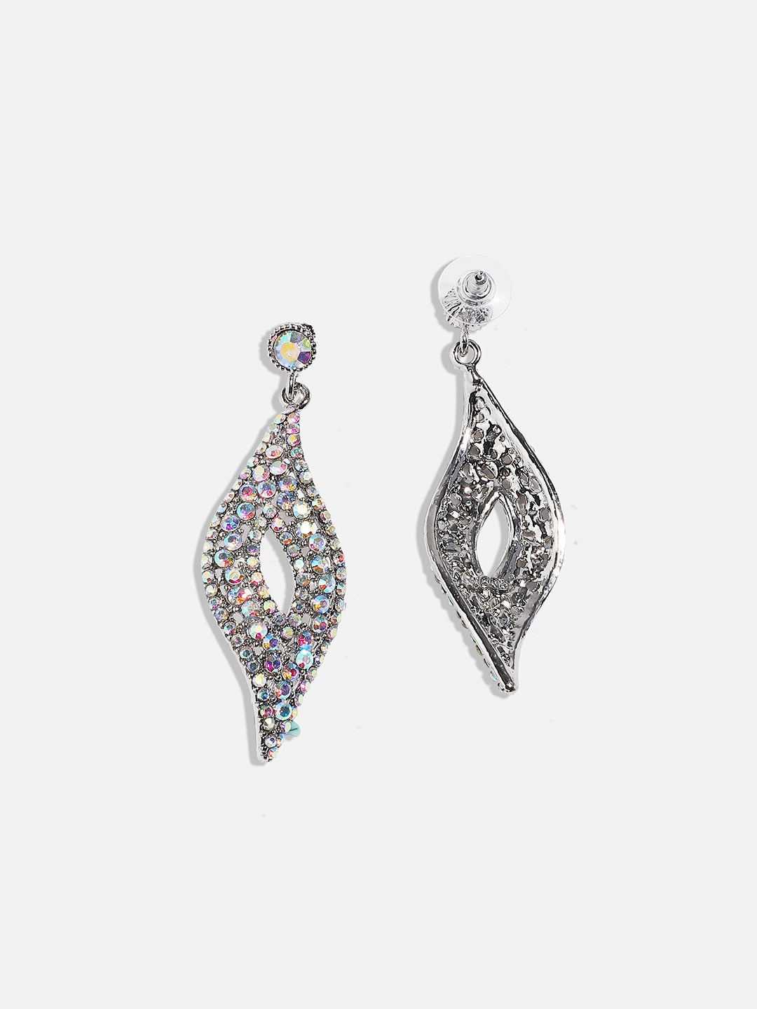 Set of 2 Gold-Plated Enamelled Drop Earrings