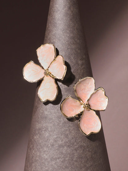 Gold-Plated Contemporary Studs Earrings