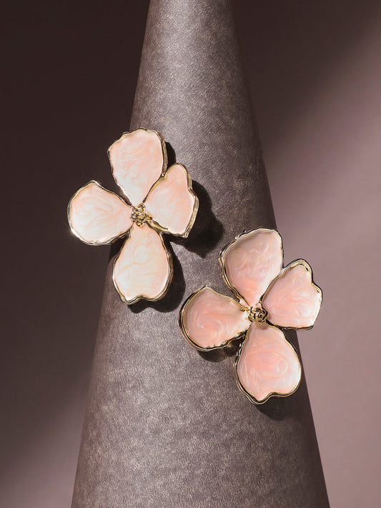 Gold-Plated Contemporary Studs Earrings