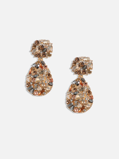 Gold-Plated Contemporary Drop Earrings