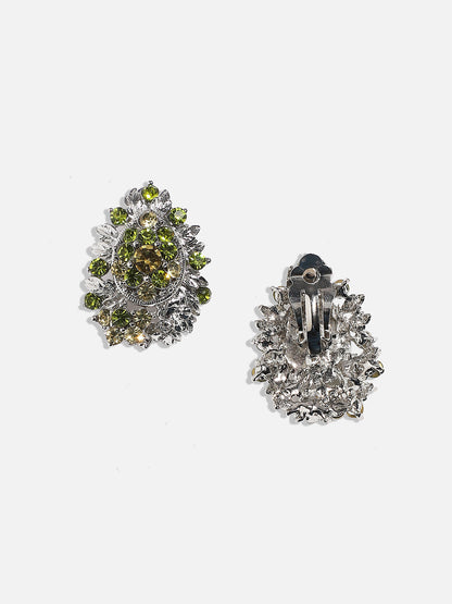 Gold Plated Stone Studded Contemporary Stud Earrings