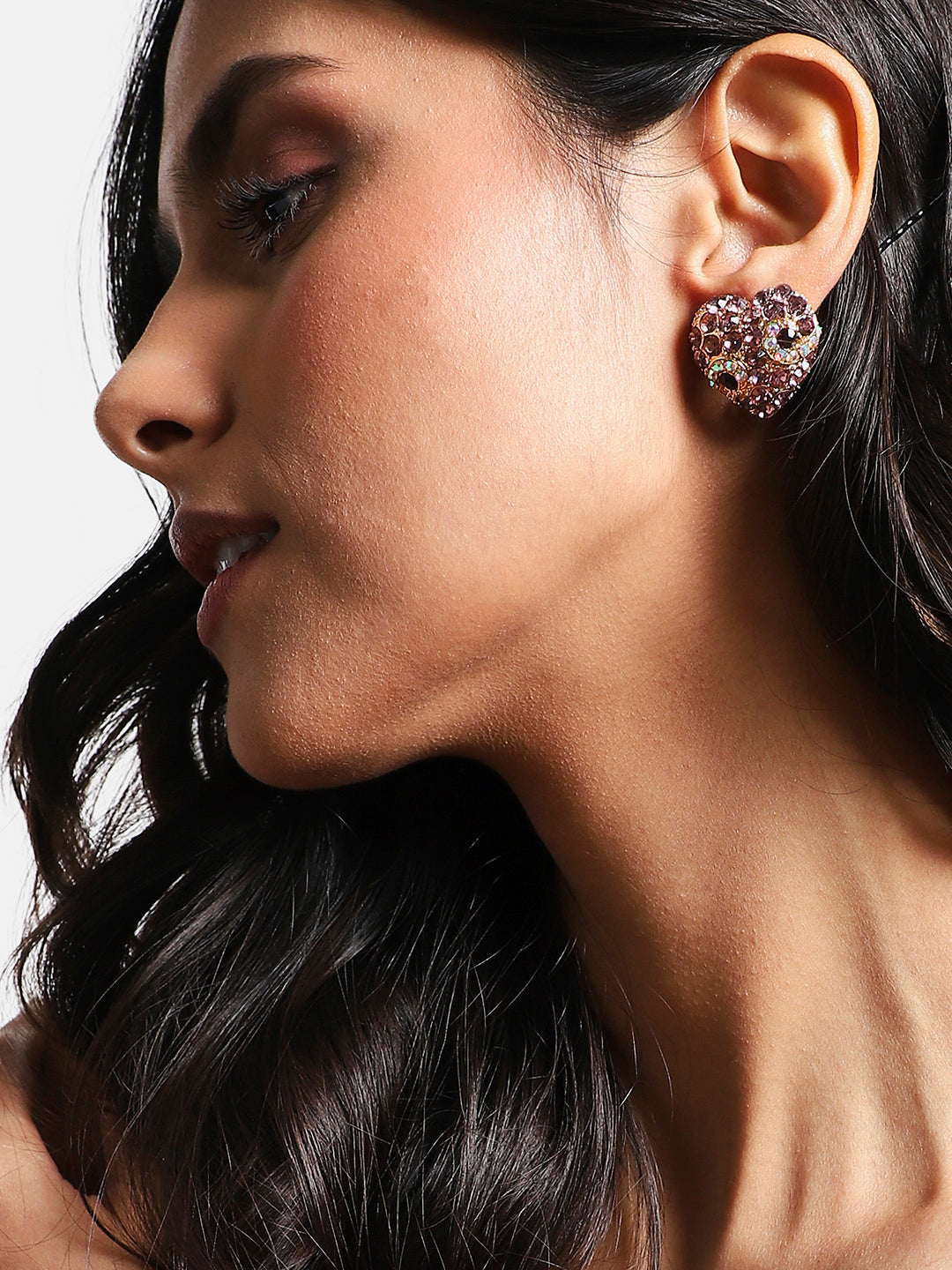 Gold-Plated Contemporary Studs Earrings