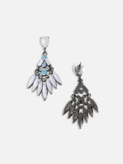 Silver-Plated Contemporary Drop Earrings