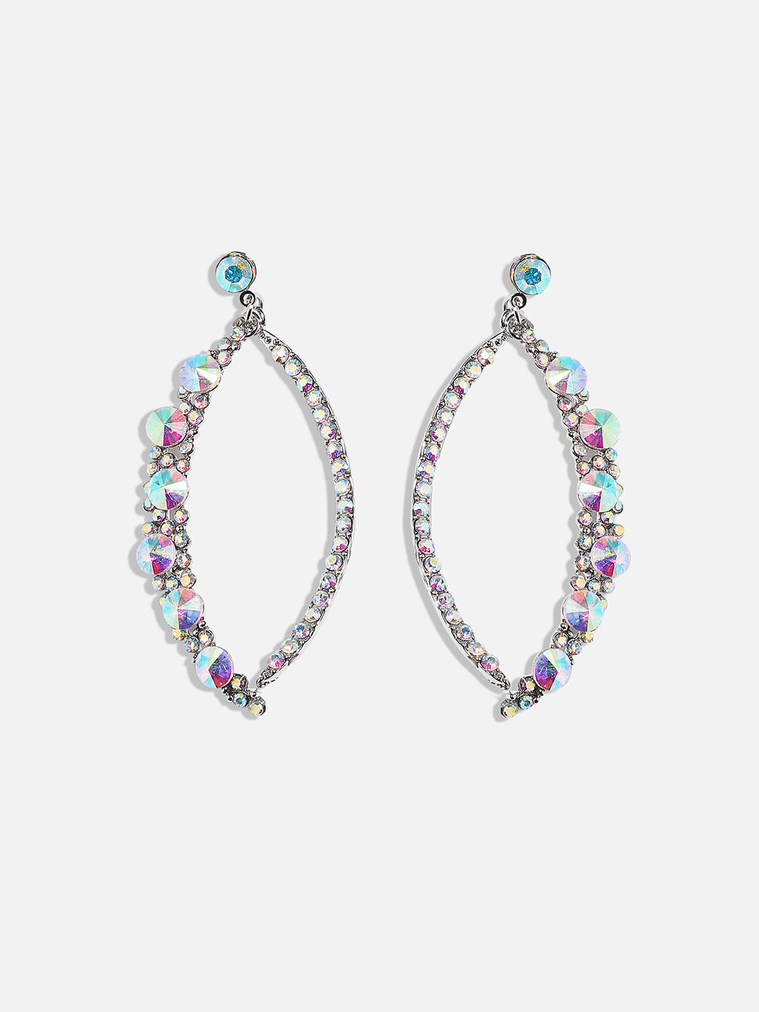 Silver-Plated Contemporary Drop Earrings