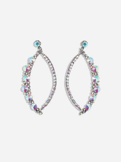 Silver-Plated Contemporary Drop Earrings