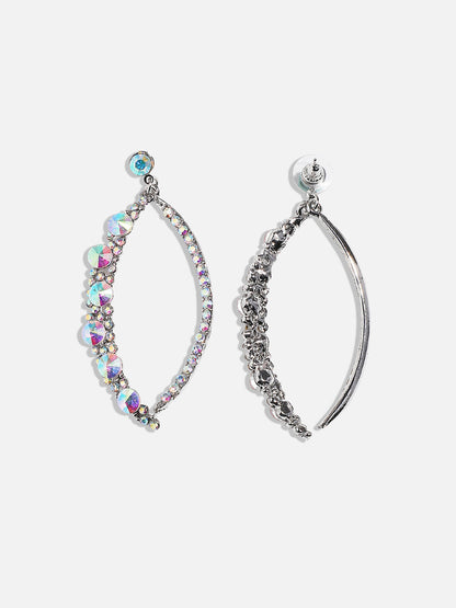 Silver-Plated Contemporary Drop Earrings