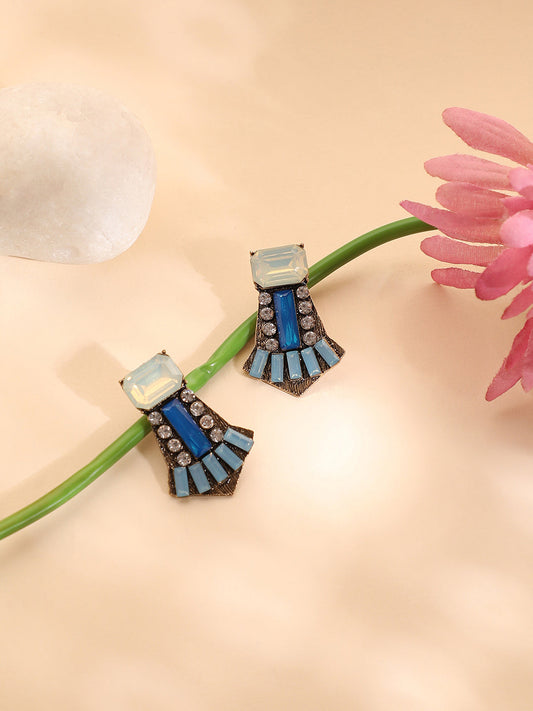 Gold-Plated Contemporary Studs Earrings