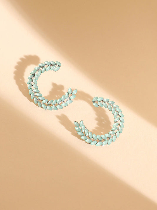 Silver-Plated Contemporary Drop Earrings