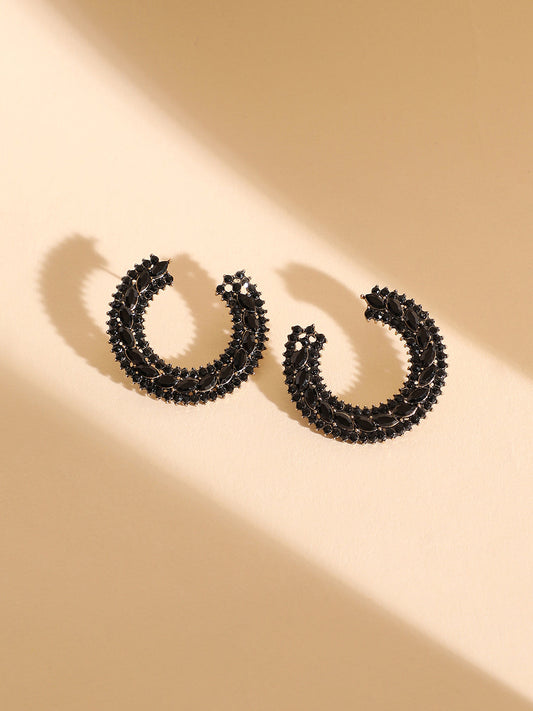 Gold-Plated Contemporary Drop Earrings