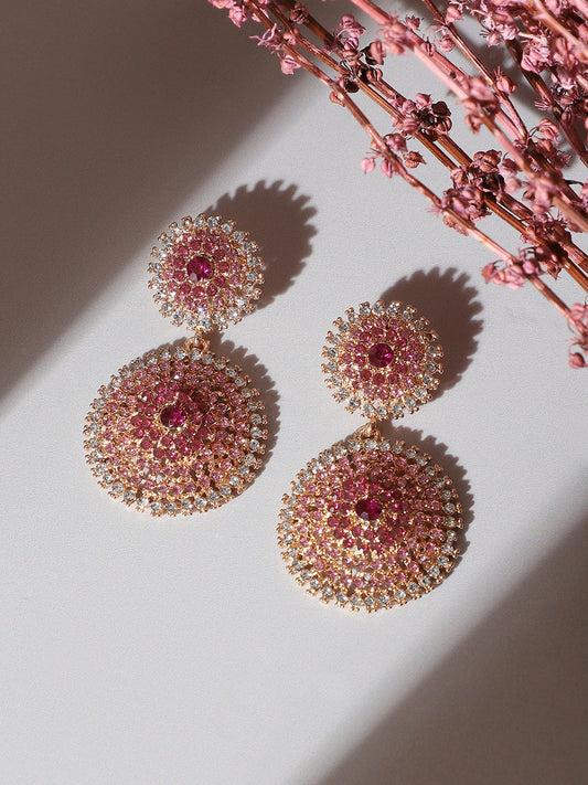 Gold-Plated Contemporary Drop Earrings