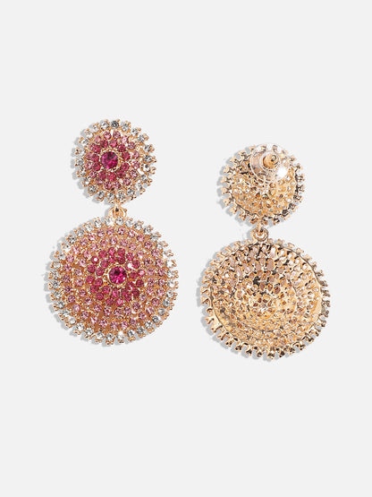 Gold-Plated Contemporary Drop Earrings