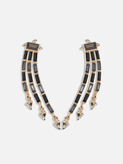 Gold-Plated Contemporary Drop Earrings