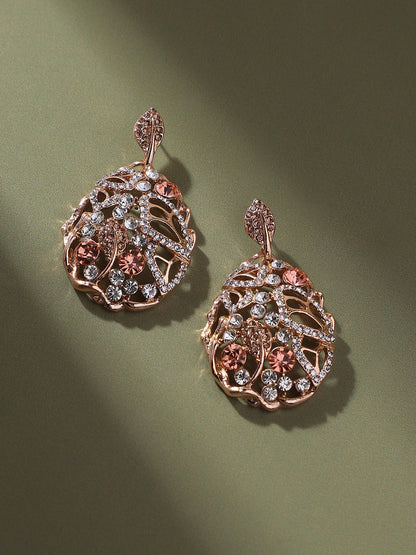 Gold-Plated Contemporary Drop Earrings