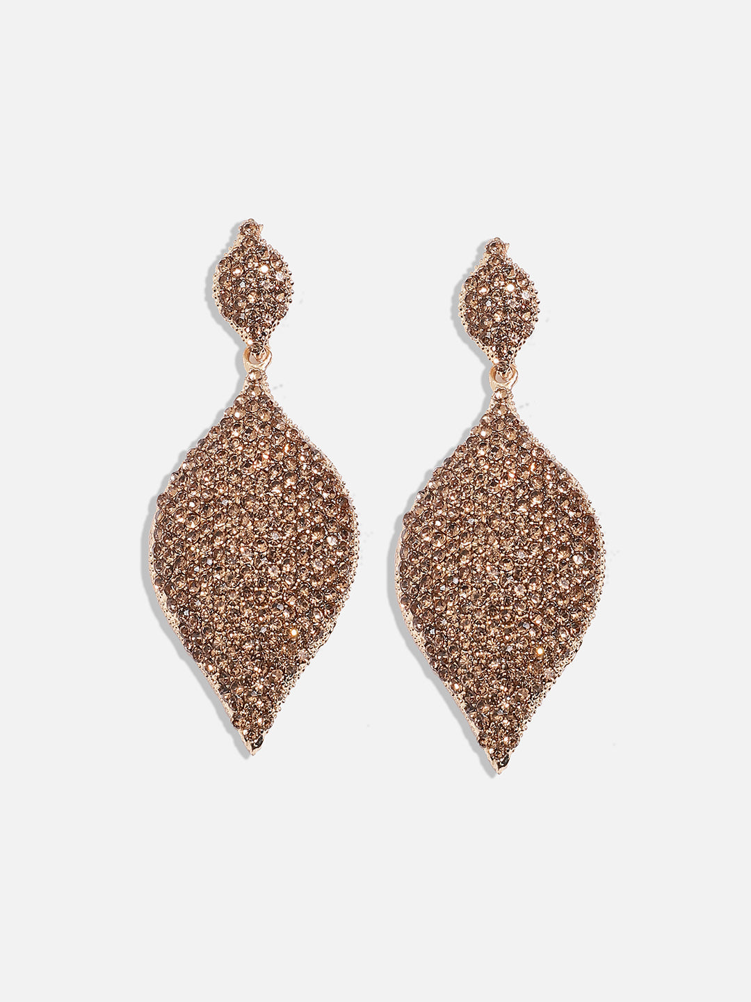 Gold-Plated Contemporary Drop Earrings