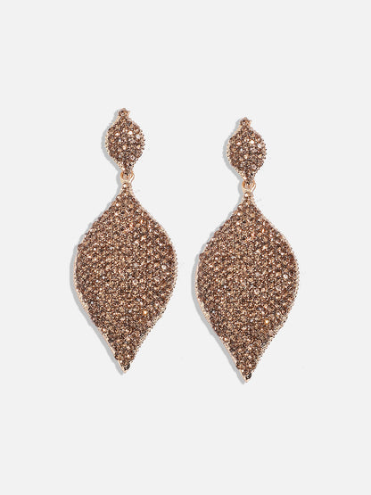 Gold-Plated Contemporary Drop Earrings