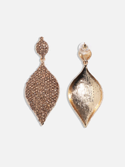 Gold-Plated Contemporary Drop Earrings