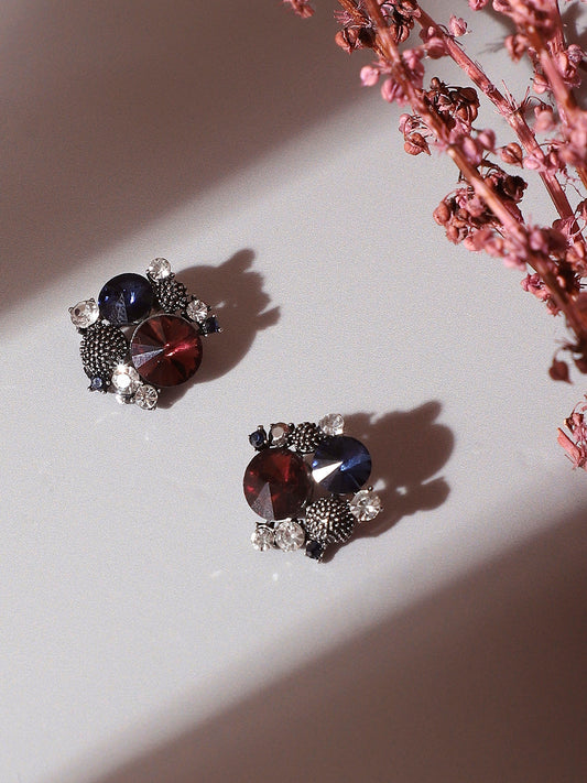 Silver-Plated Studs Earrings