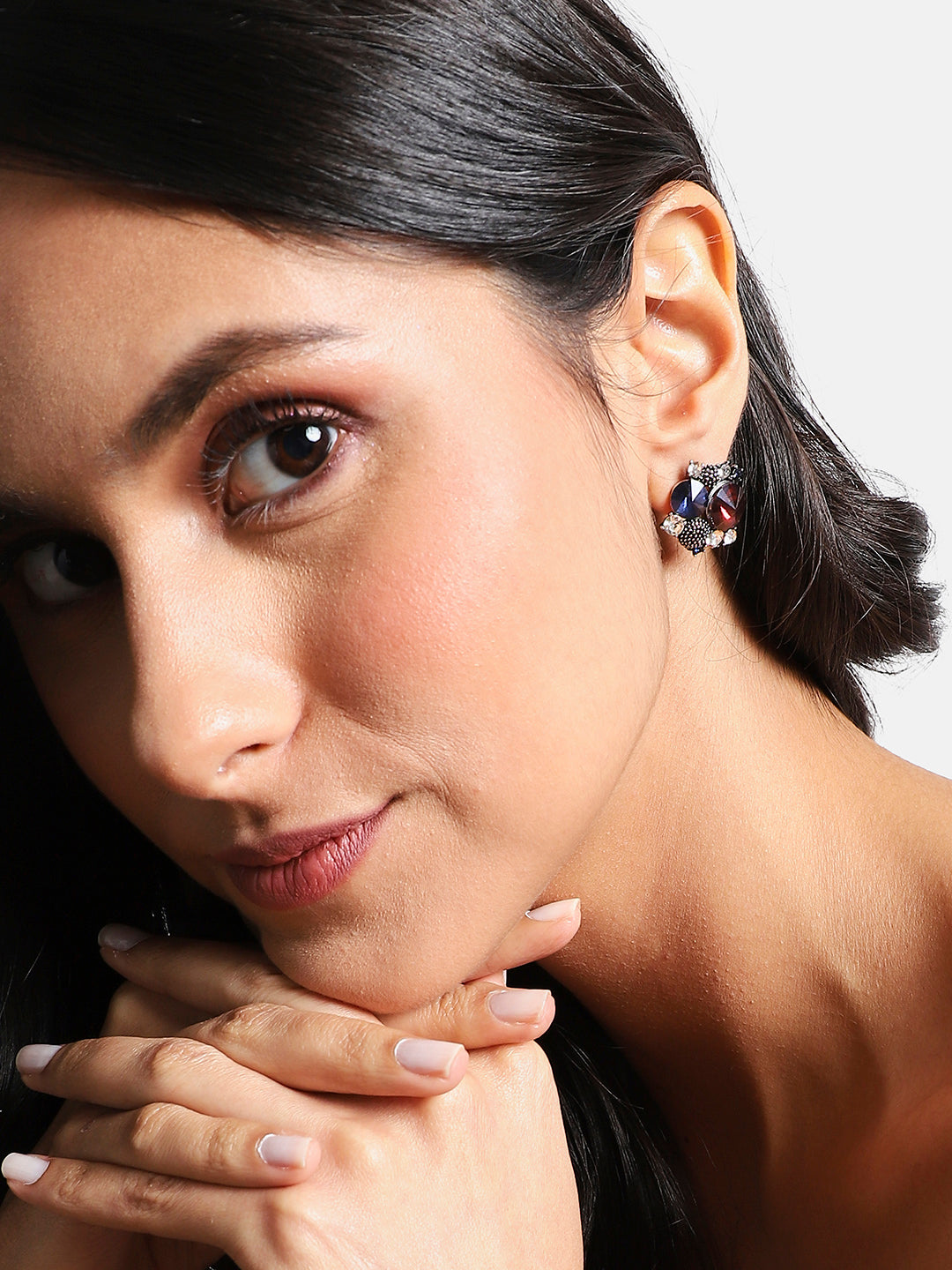 Silver-Plated Studs Earrings