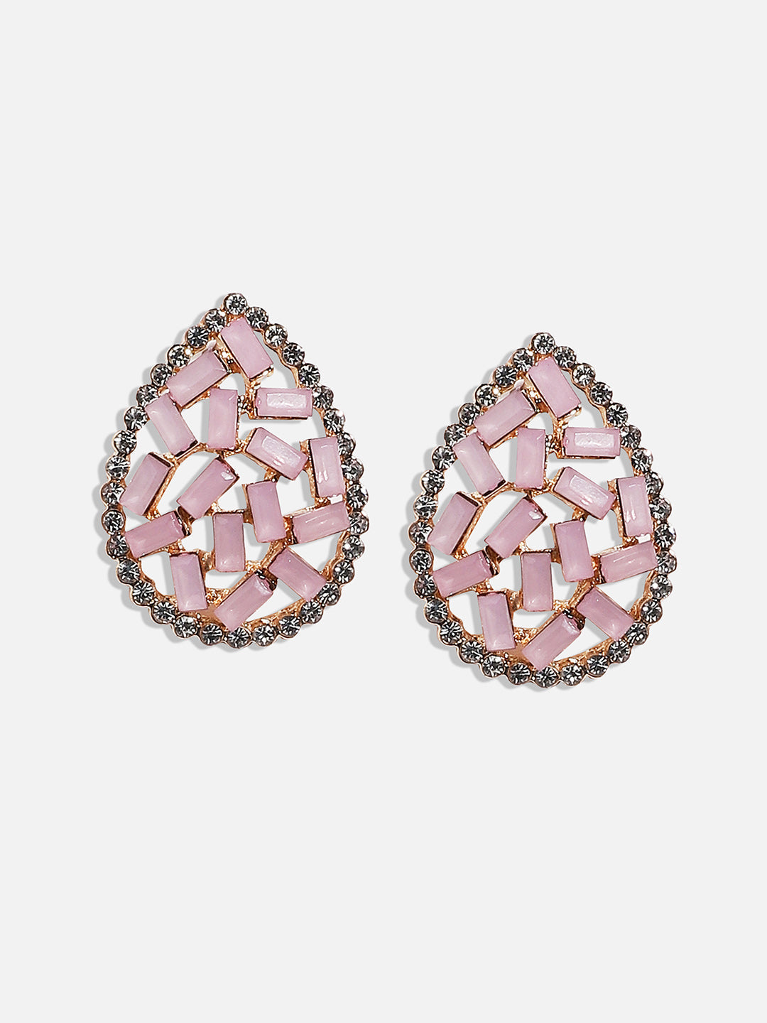 Gold-Plated Contemporary Stud Earrings