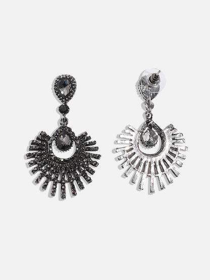 Silver-Plated Contemporary Drop Earrings