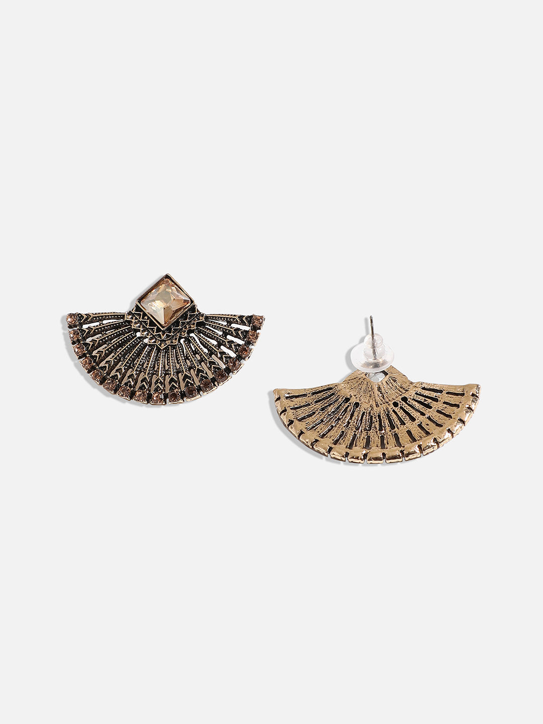 Gold-Plated Contemporary Studs Earrings