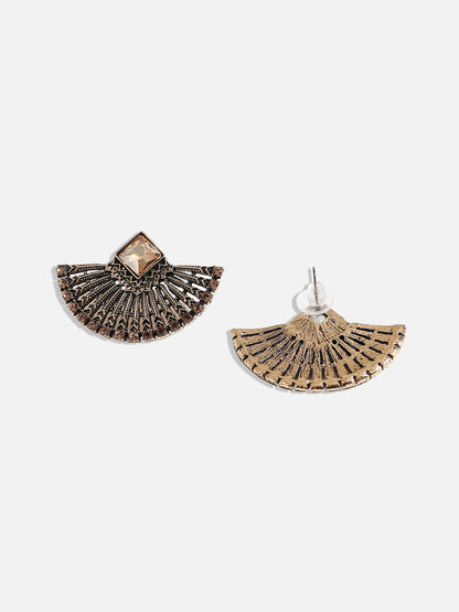 Gold-Plated Contemporary Studs Earrings