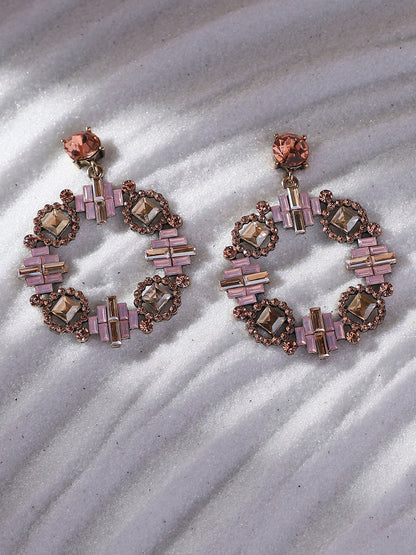 Gold-Plated Contemporary Drop Earrings