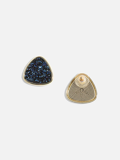 Gold-Plated Triangular Studs Earrings
