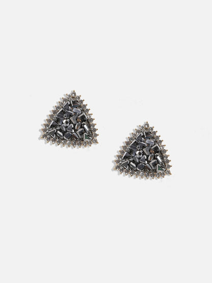 Silver-Plated Contemporary Stud Earrings