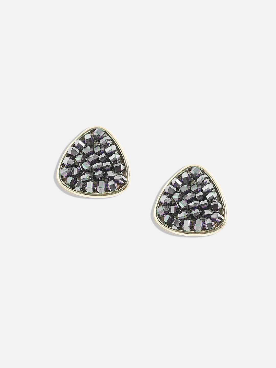 Gold Plated Stone Studded Studs Earrings