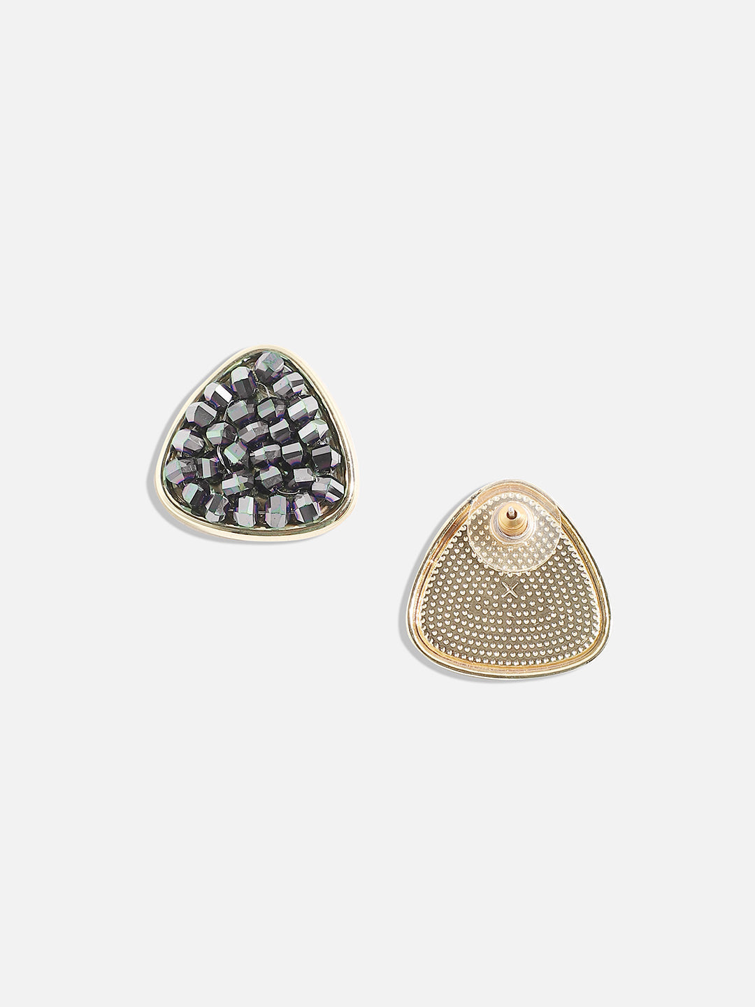Gold Plated Stone Studded Studs Earrings