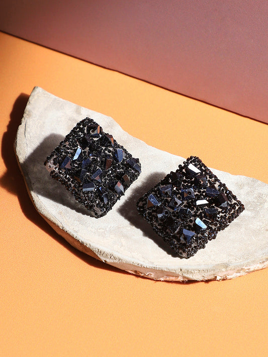 Silver-Plated Contemporary Studs Earrings