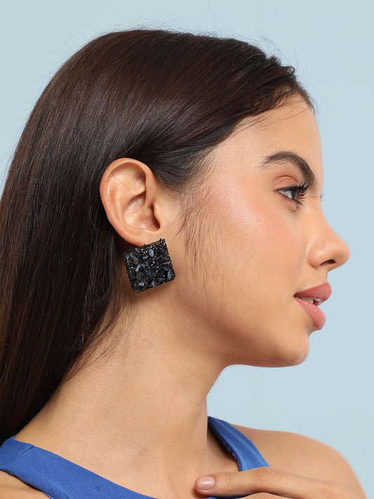 Silver-Plated Contemporary Studs Earrings