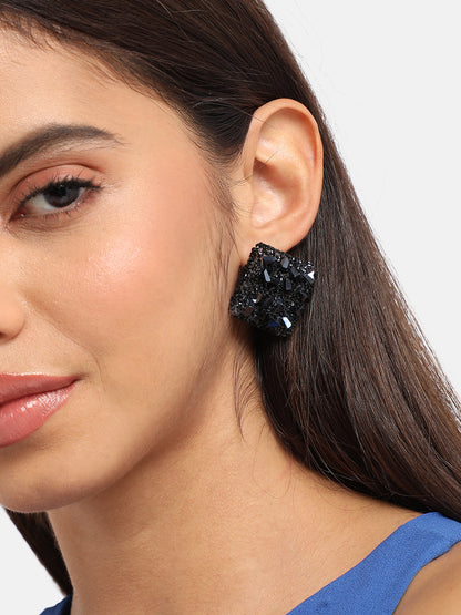 Silver-Plated Contemporary Studs Earrings