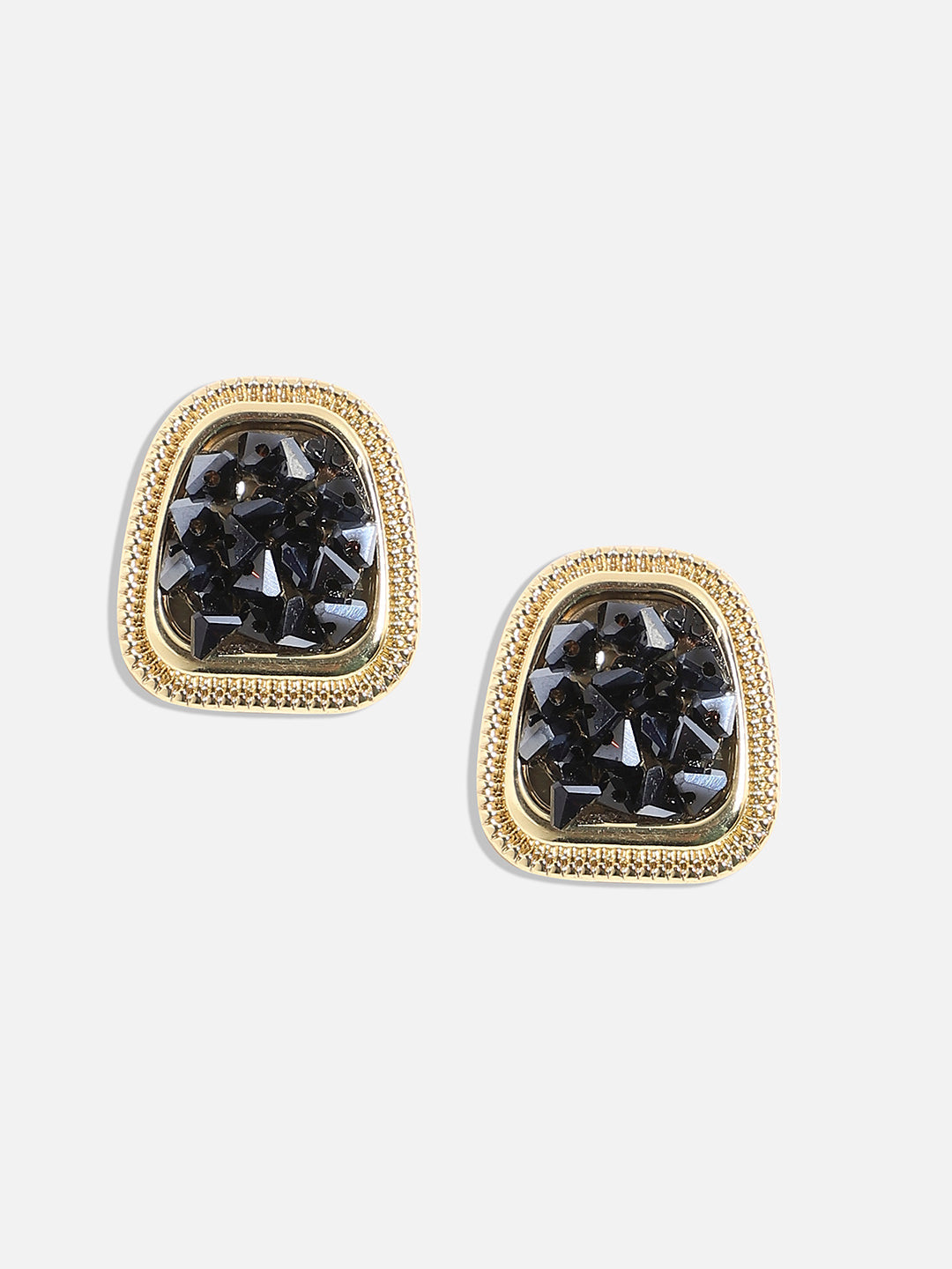 Gold Plated Contemporary Stud Earrings