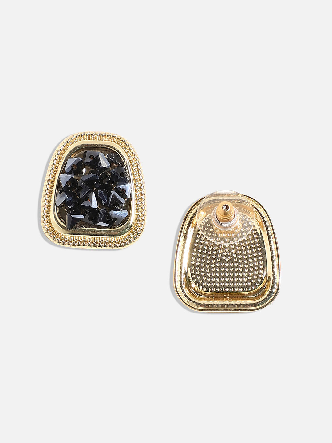 Gold Plated Contemporary Stud Earrings