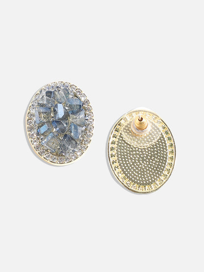 Gold-Plated Contemporary Studs Earrings
