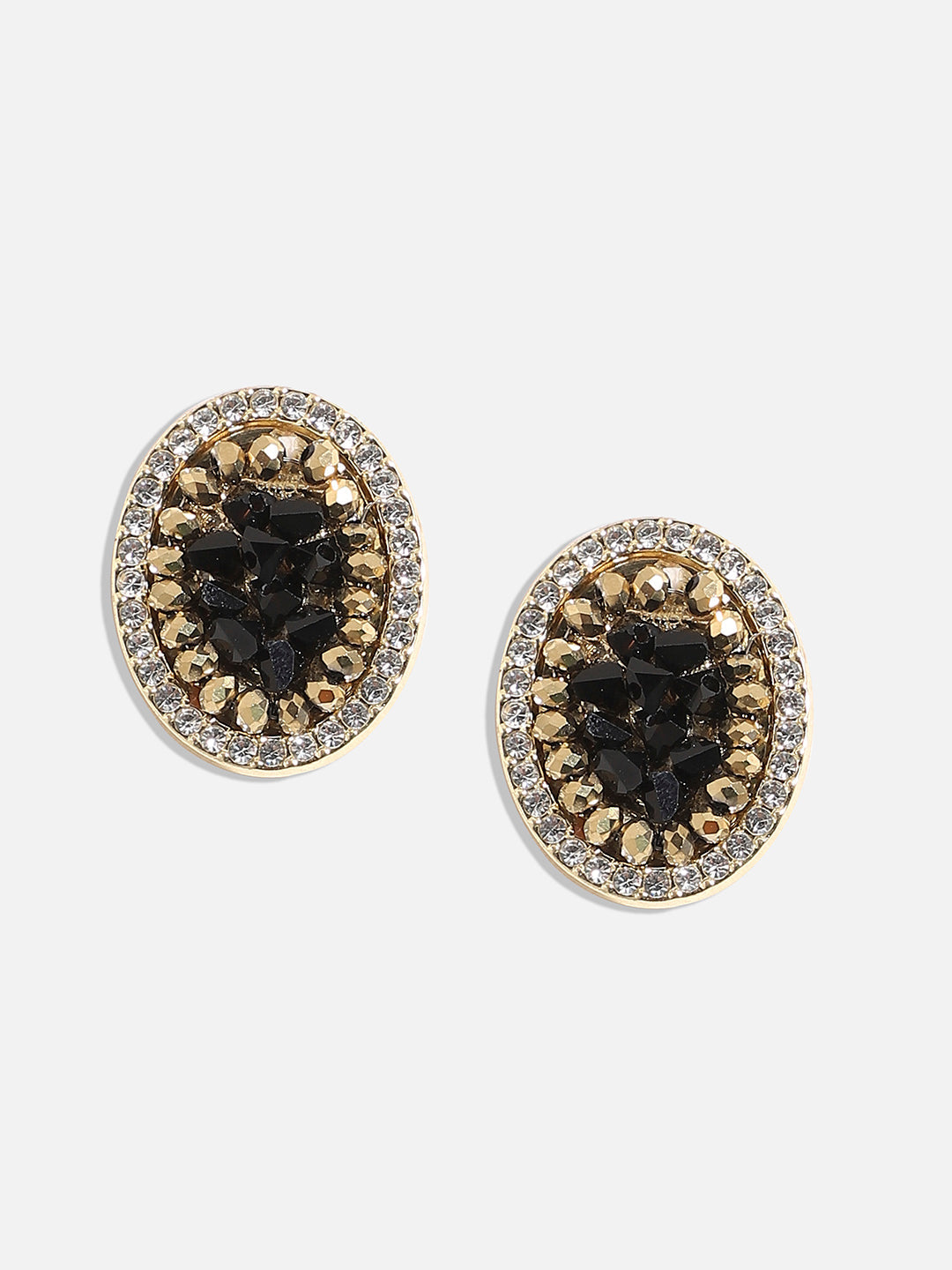 Gold-Plated Contemporary Studs Earrings