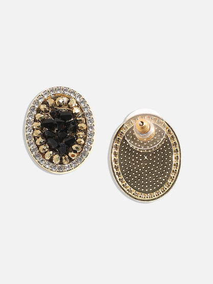 Gold-Plated Contemporary Studs Earrings