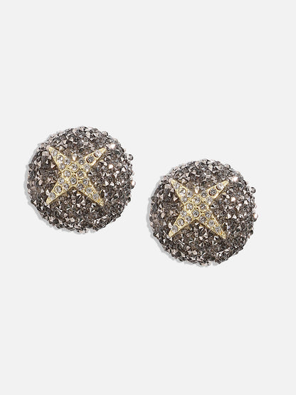 Gold-Plated Contemporary Stud Earrings
